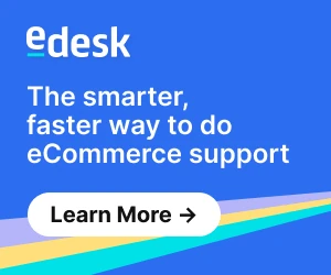 eDesk ad promoting smarter, faster customer support solutions for online sellers.