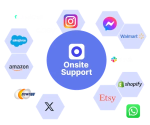 Onsite support for multi-channel selling across Amazon, Shopify, Walmart, and more.